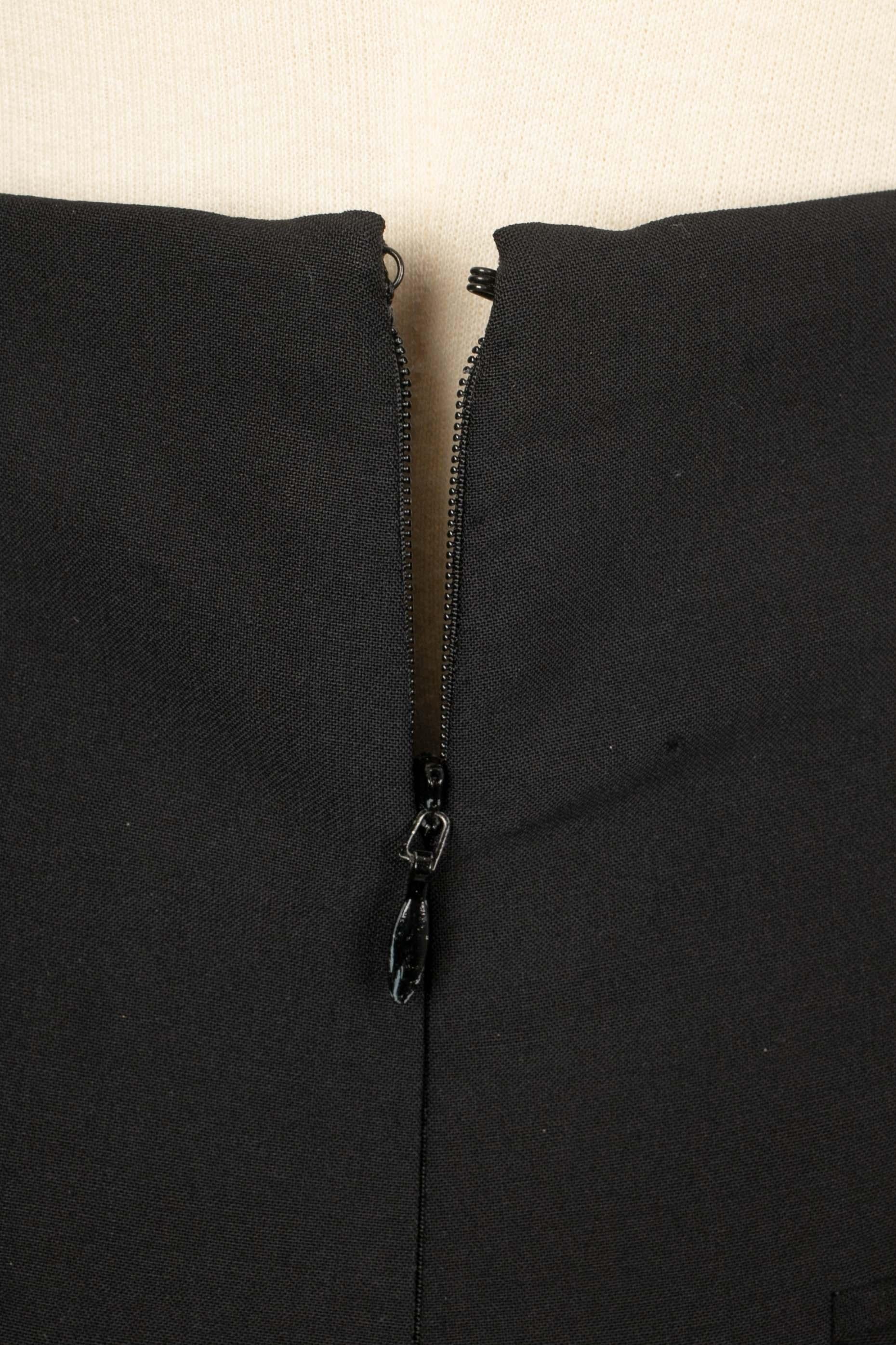 Balenciaga - Pantalon en laine mélangée - Noir en vente 3