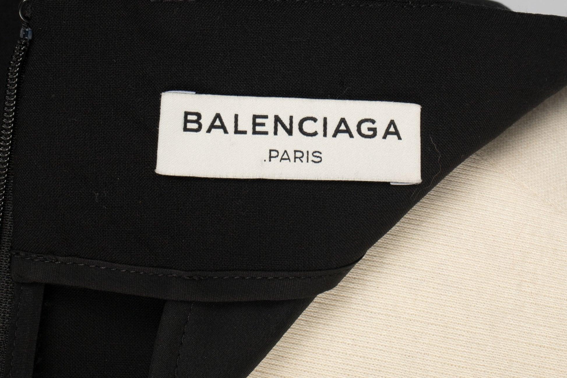 Balenciaga - Pantalon en laine mélangée - Noir en vente 4