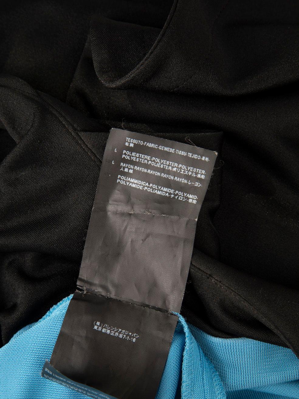 Balenciaga Black & Blue Layered Mini Dress Size S For Sale 2