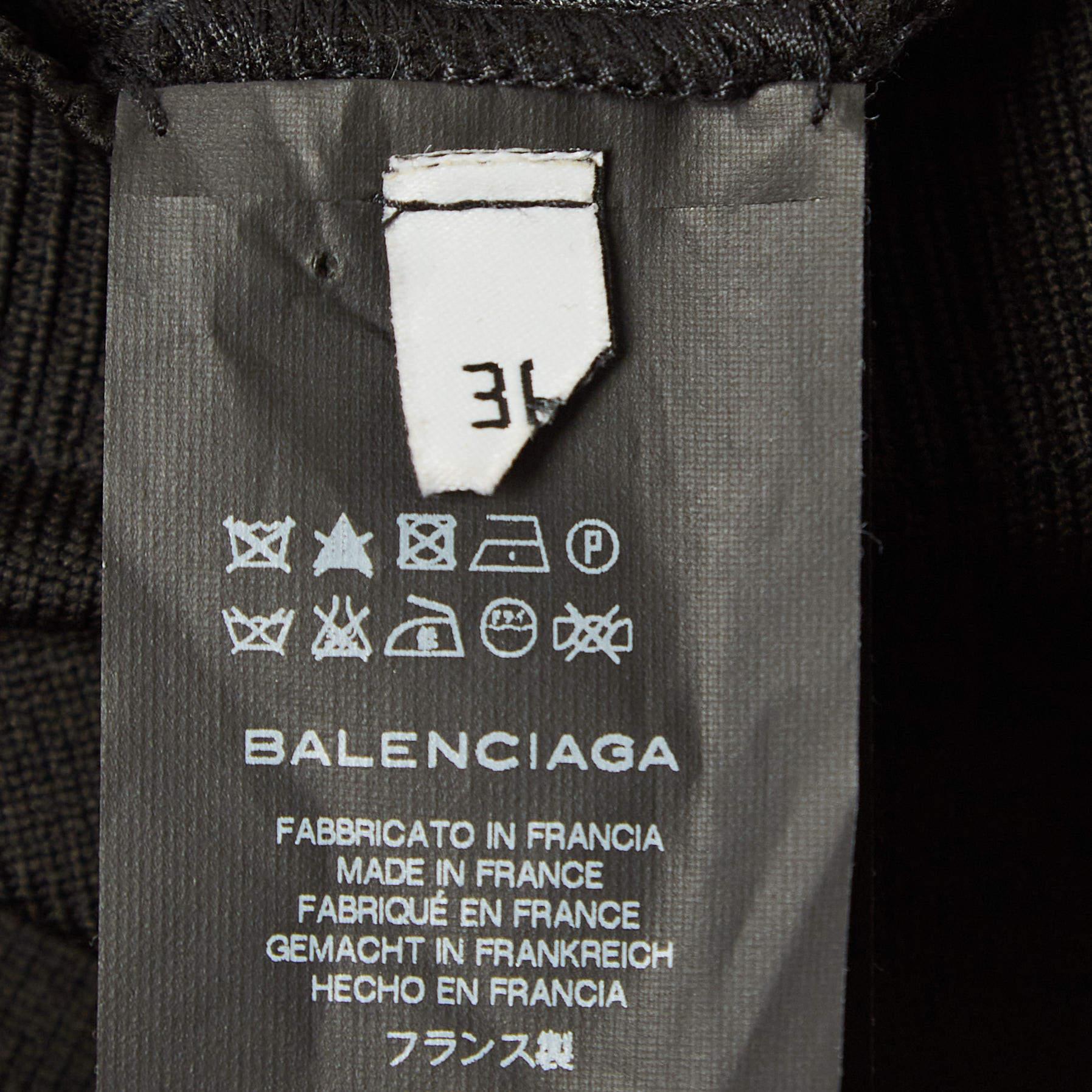 Mini-robe Balenciaga noire/bleu texturée S Pour femmes en vente