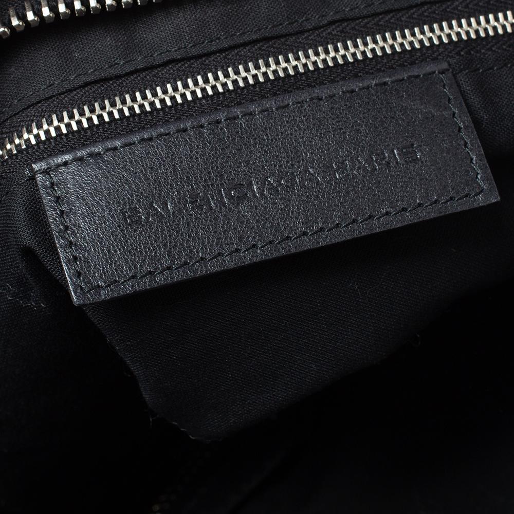 Balenciaga Black Brogue Leather GH City Tote 4