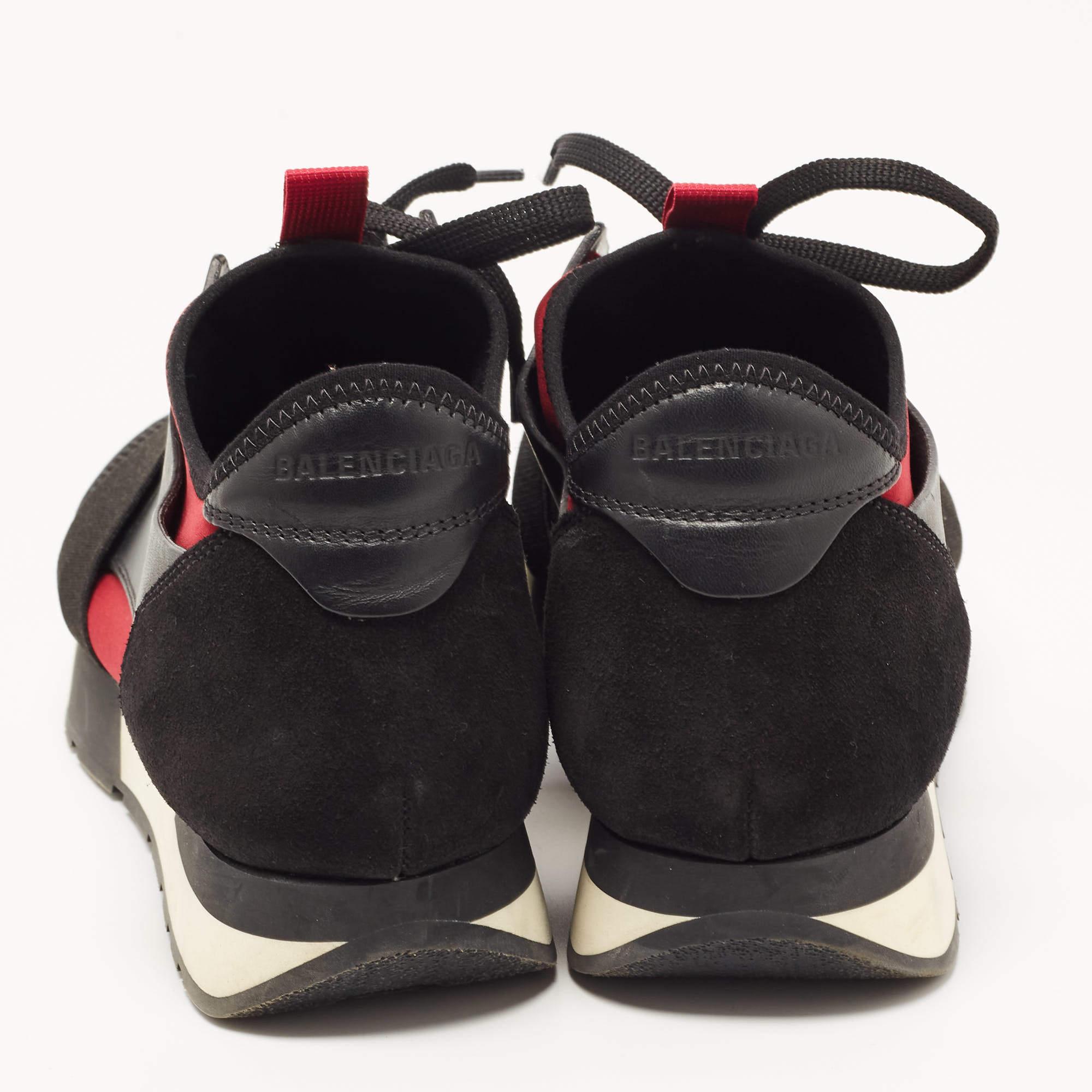 Sneakers from Balenciaga will fetch nothing but style, comfort, and relaxation to any look. Crafted from high-quality materials into a sturdy profile, these sneakers are the best pick to amp up any casual or leisure looks. Add them to your