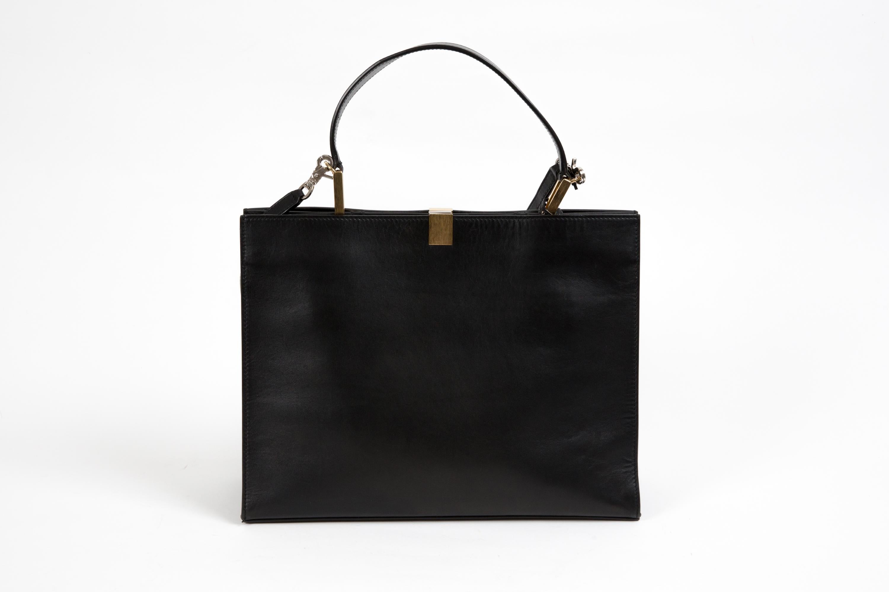 Balenciaga Black Calfskin Handbag Le Dix In Good Condition For Sale In Paris, FR