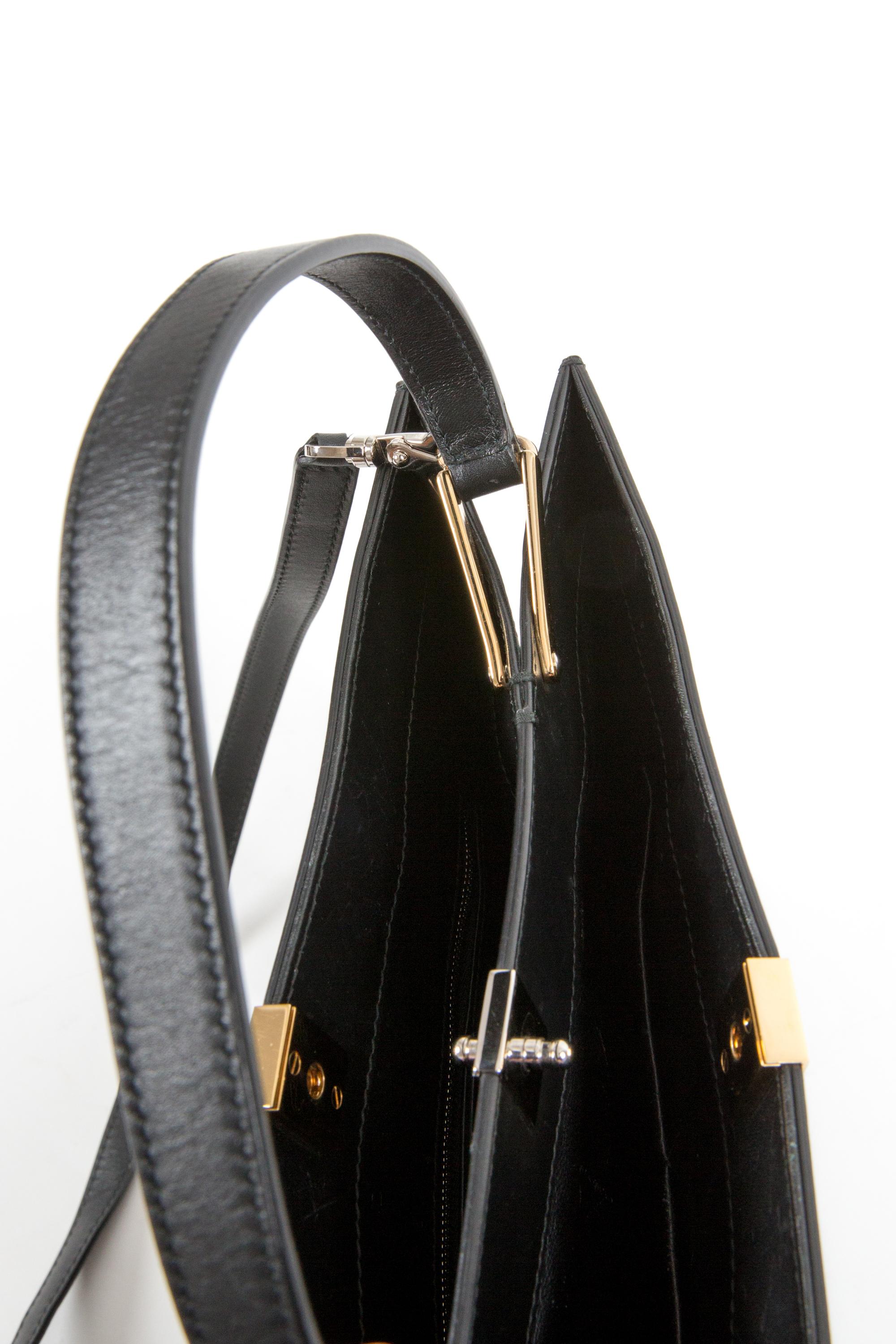 Balenciaga Black Calfskin Handbag Le Dix For Sale 3