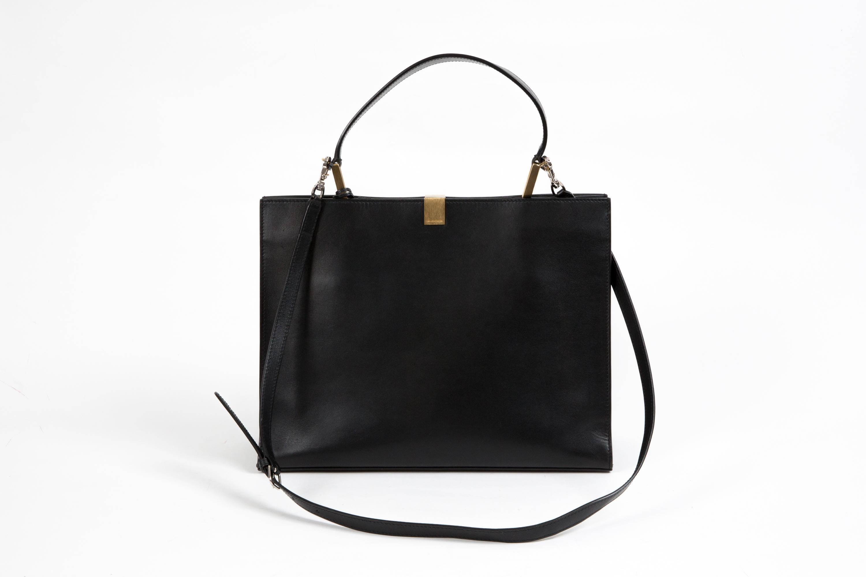 Balenciaga Black Calfskin Handbag Le Dix For Sale 5
