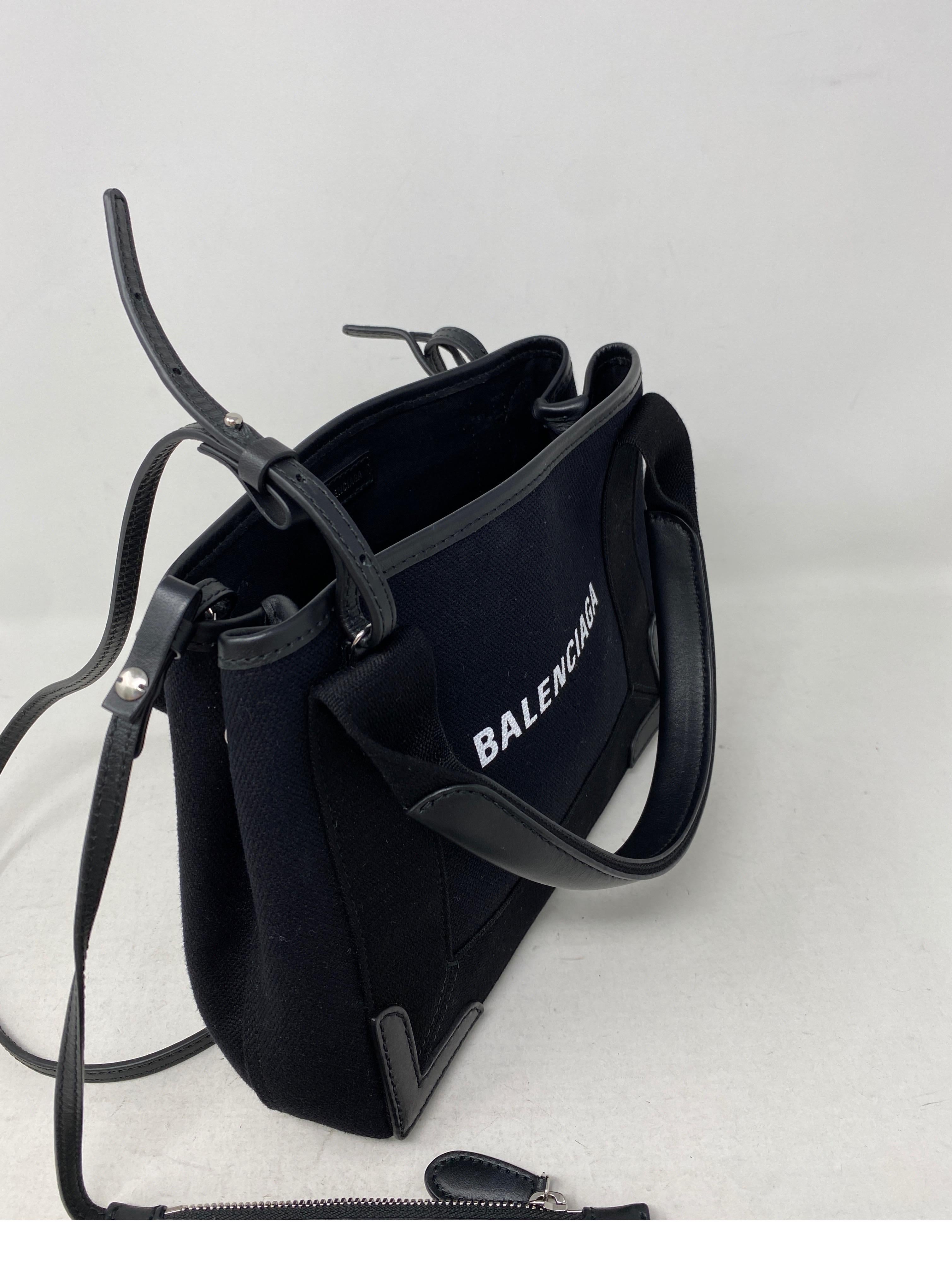Balenciaga Black Canvas Cotton Bag  8