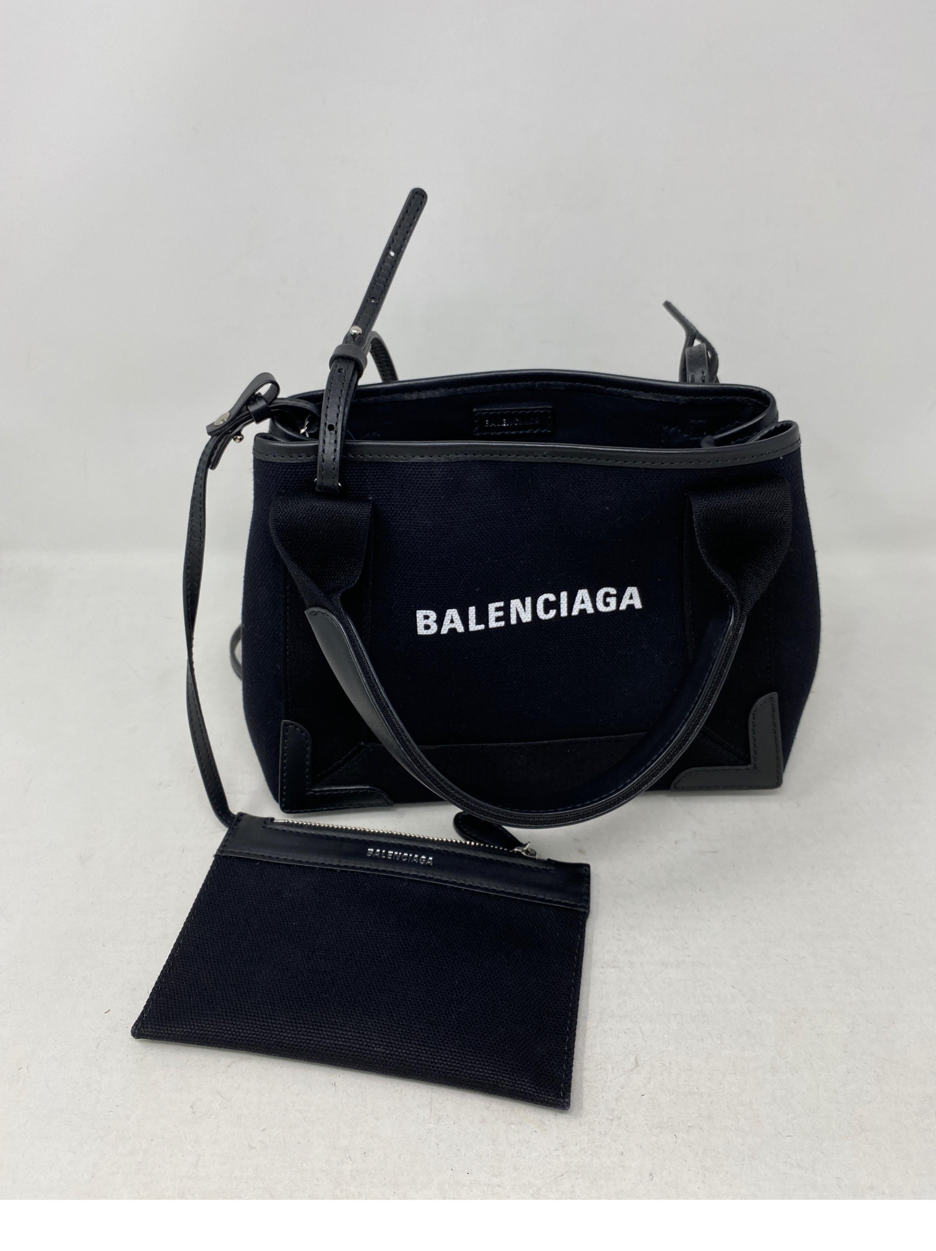 Balenciaga Black Canvas Cotton Bag  11