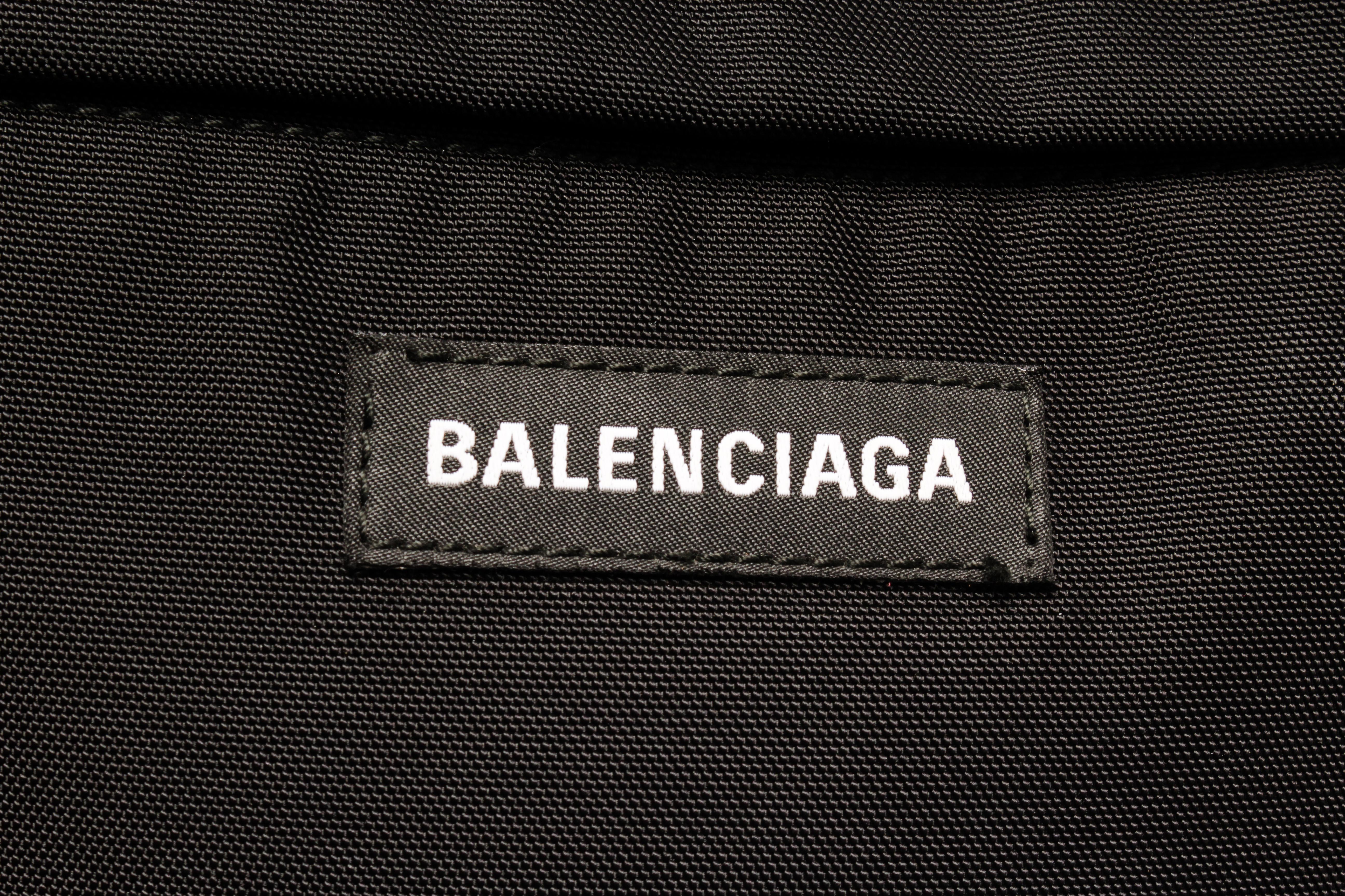 Balenciaga Black Canvas Explorer Backpack For Sale 1