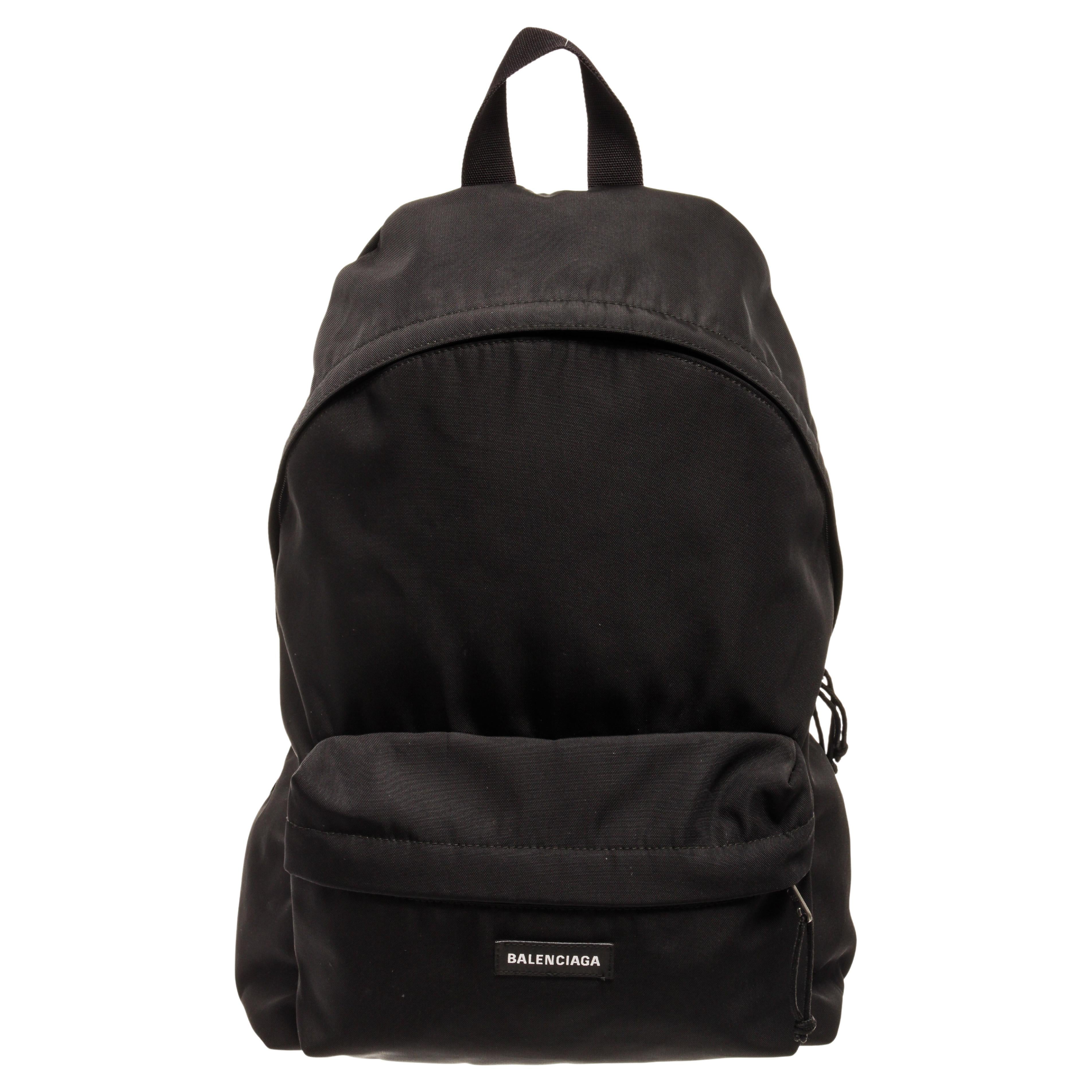Balenciaga Black Canvas Explorer Backpack For Sale