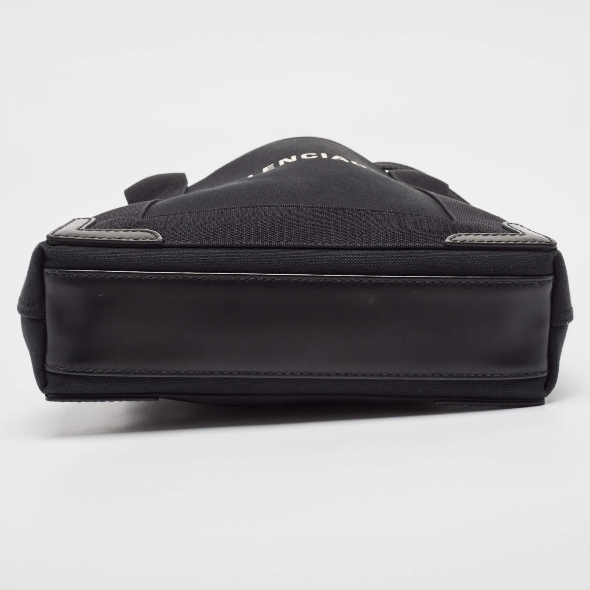 Balenciaga Black Canvas Leather XS Tote 2