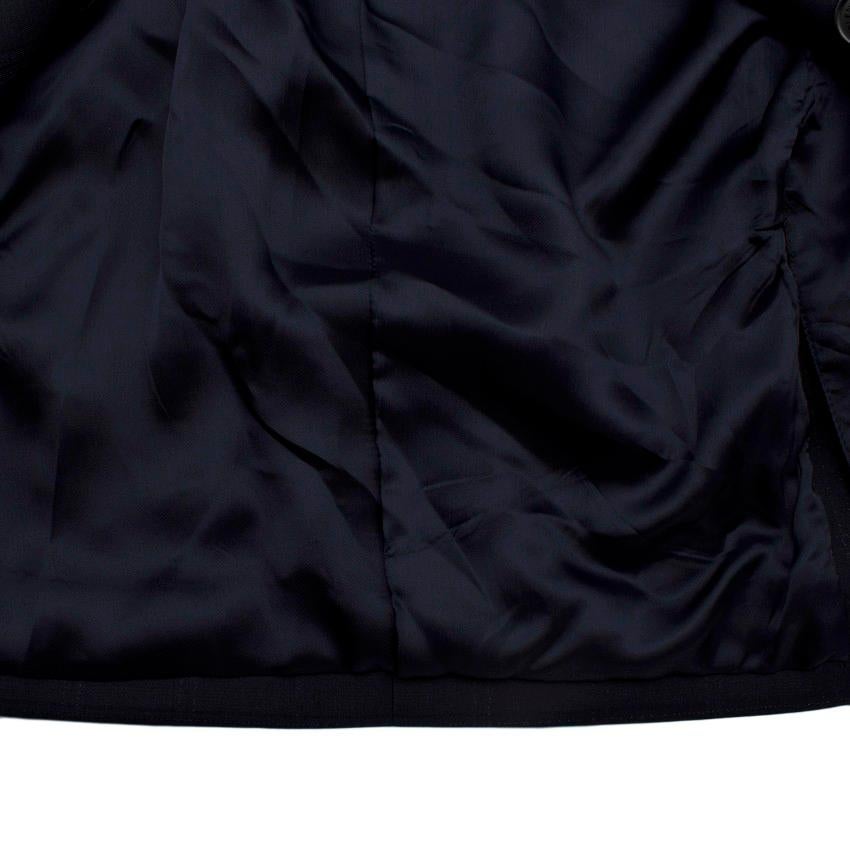 Balenciaga Black Check Wool Double Breasted Blazer For Sale 2