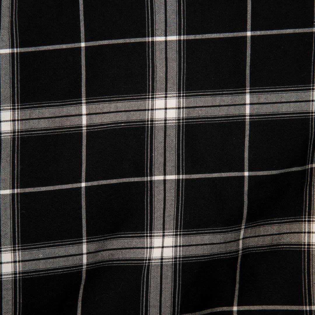 Women's Balenciaga Black Checkered Flannel Shirt Size M For Sale