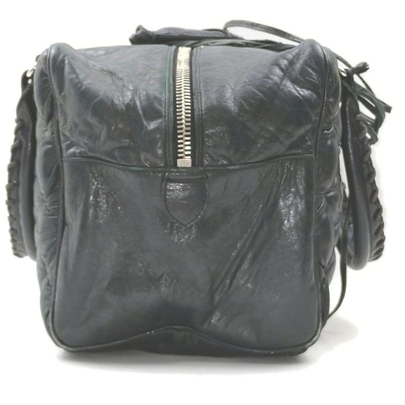 Balenciaga Black Chevre Leather Quilted Matelasse MM Satchel 863025 7