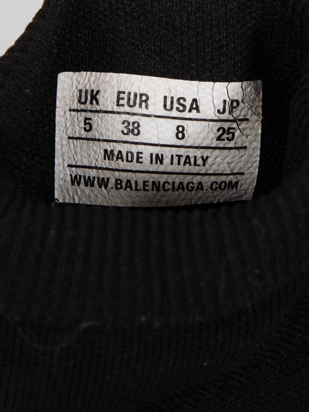 Balenciaga Black Chunky Sock Speed Trainers Size UK 5 en vente 1