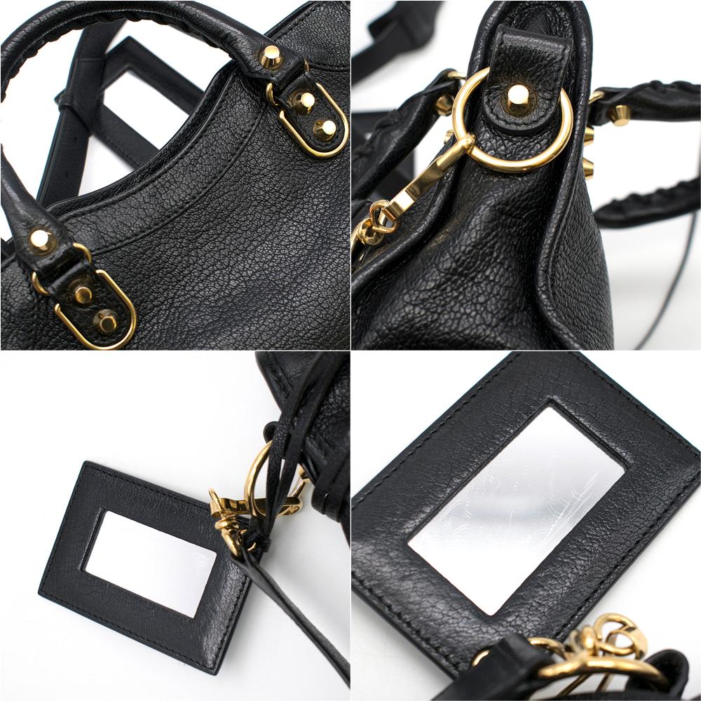 Women's or Men's Balenciaga Black Classic Metallic Edge Mini City Bag