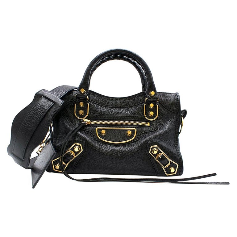 Balenciaga Black Classic Metallic Edge Mini City Bag For Sale at 1stDibs | balenciaga  mini city bag black gold, balenciaga mini city black, balenciaga mini  metallic edge