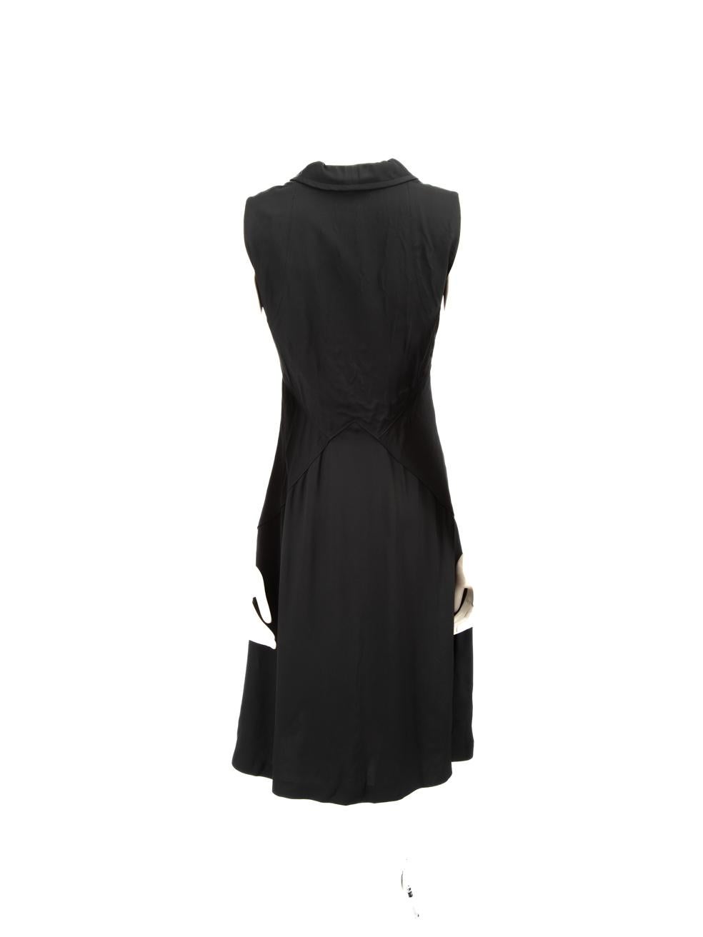 Balenciaga Black Collar Midi Dress Size M In Good Condition In London, GB