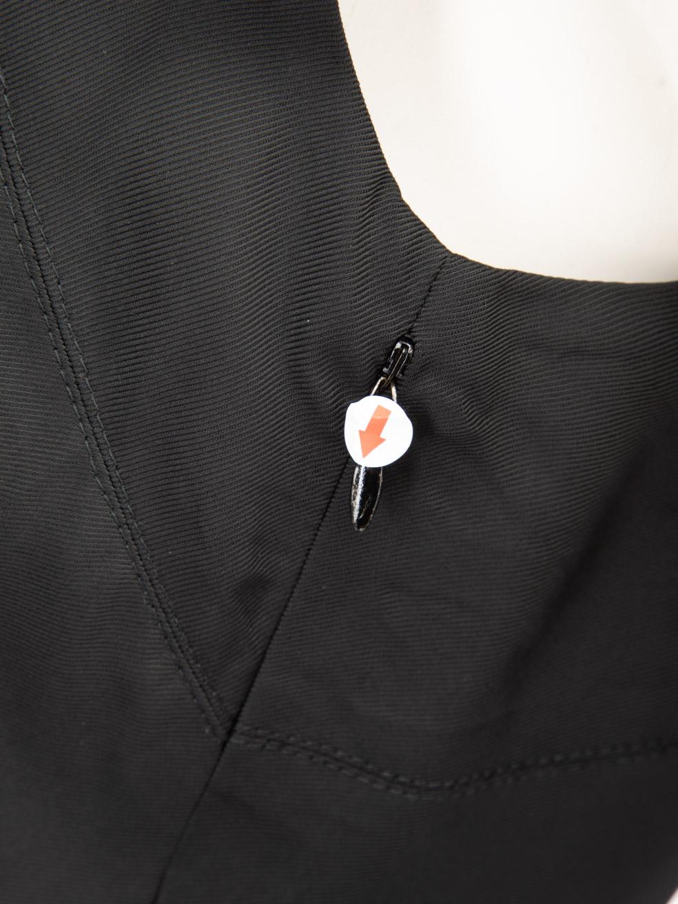 Balenciaga Black Collar Midi Dress Size M 2