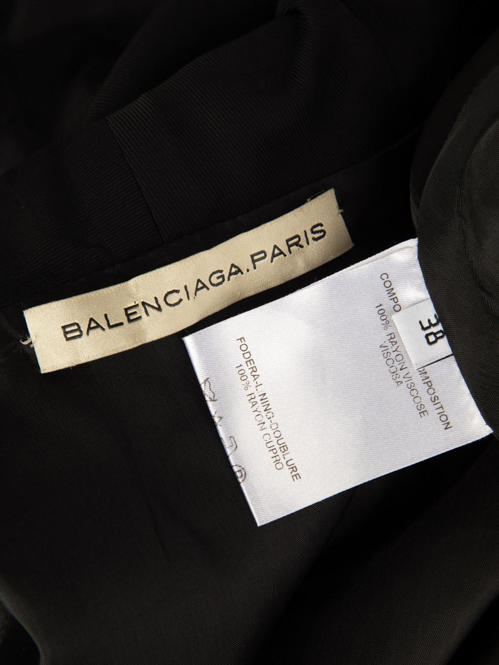 Balenciaga Black Collar Midi Dress Size M 3