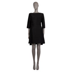 BALENCIAGA algodón negro 3/4 MANGA CAMISETA Vestido 40 M