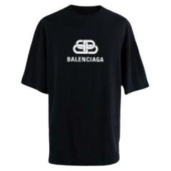 Balenciaga Black Cotton BB Logo T-shirt