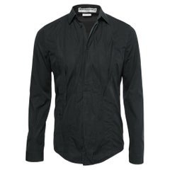 Balenciaga - Chemise en coton noir à boutons S