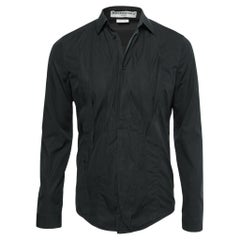 Balenciaga Black Cotton Button Front Shirt S