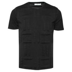 Balenciaga Black Cotton Crew Neck T-Shirt S