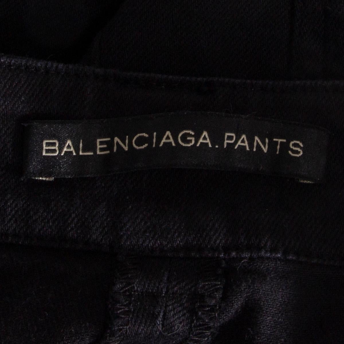 BALENCIAGA black cotton DENIM SKINNY JEANS Pants 38 S In Excellent Condition For Sale In Zürich, CH