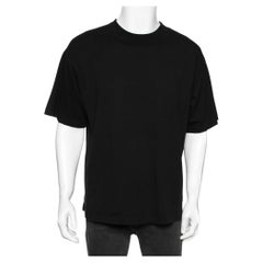 Balenciaga T-Shirt col ras du cou en coton I Love Techno noir M.