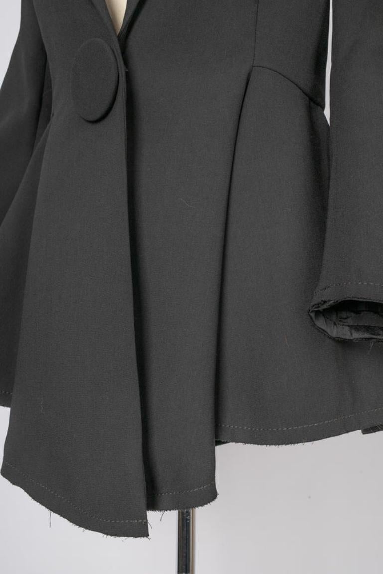 Balenciaga - Veste en coton noir en vente 1