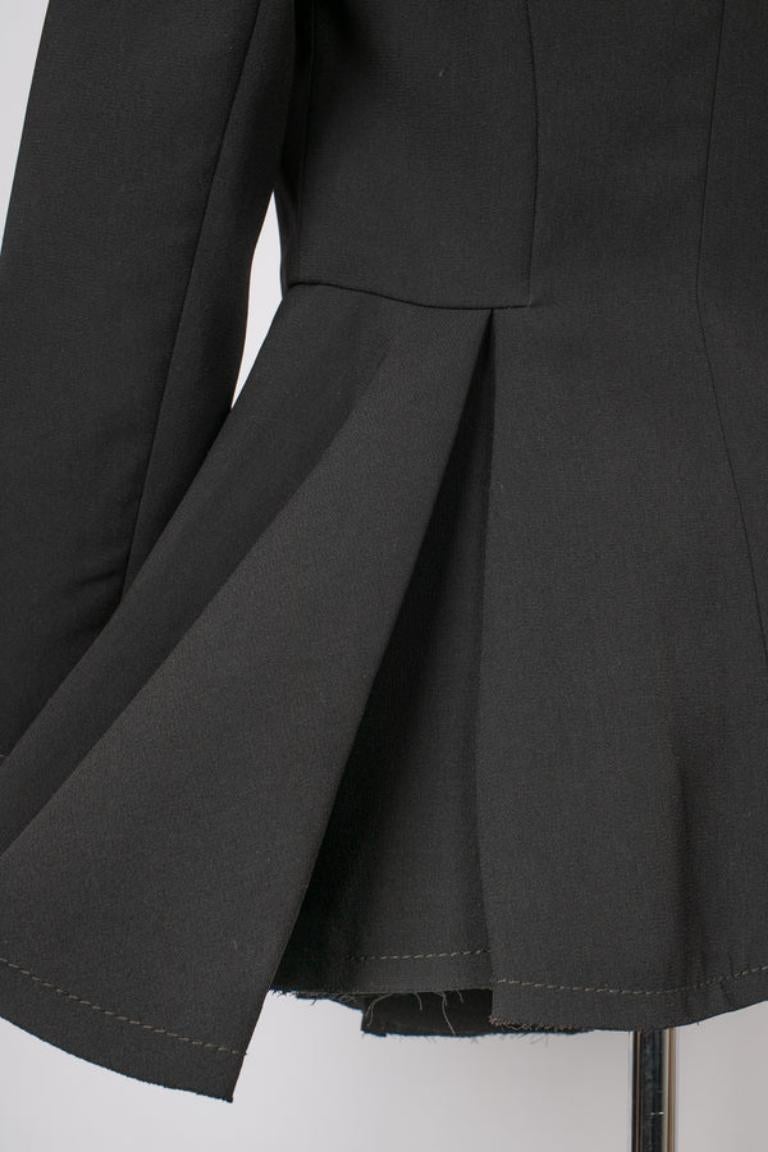 Balenciaga - Veste en coton noir en vente 2