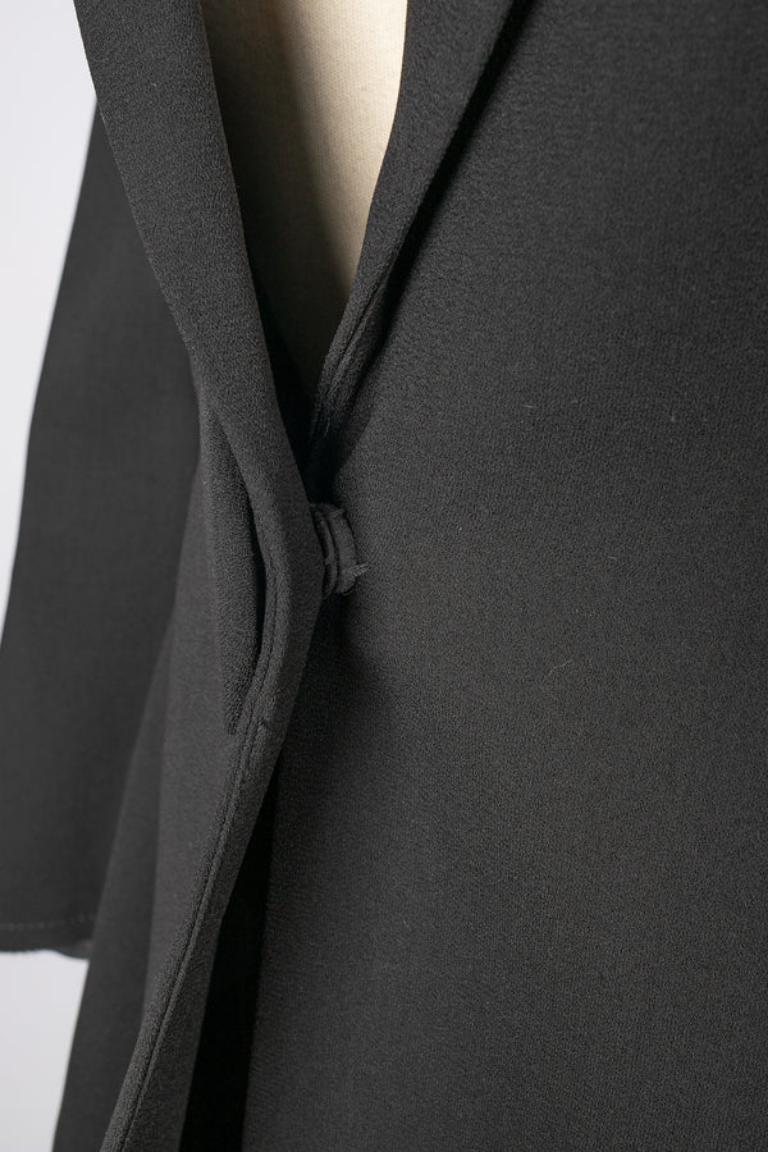 Balenciaga - Veste en coton noir en vente 3
