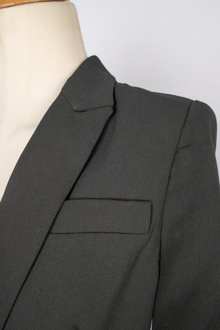 Balenciaga - Veste en coton noir en vente 5