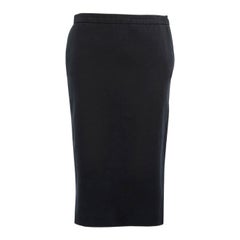 Balenciaga - Jupe crayon en coton noir longueur genou - Taille S