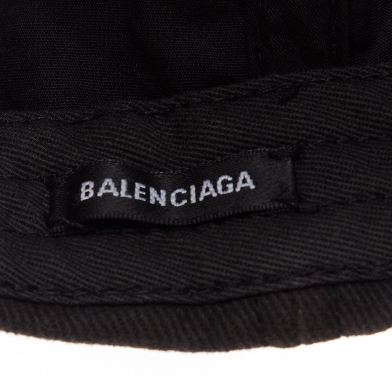 BALENCIAGA black cotton world food programme logo baseball cap L For Sale 5