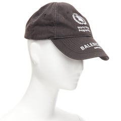 BALENCIAGA black cotton world food programme logo baseball cap L