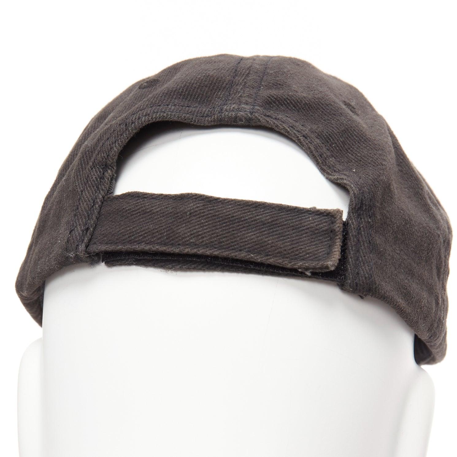BALENCIAGA black cotton world food programme logo baseball cap L For Sale 3