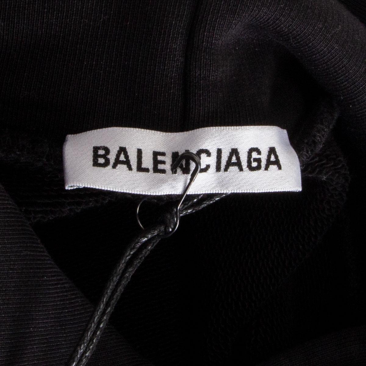 Black BALENCIAGA black cotton X RATED HOODIE Sweatershirt Sweater S