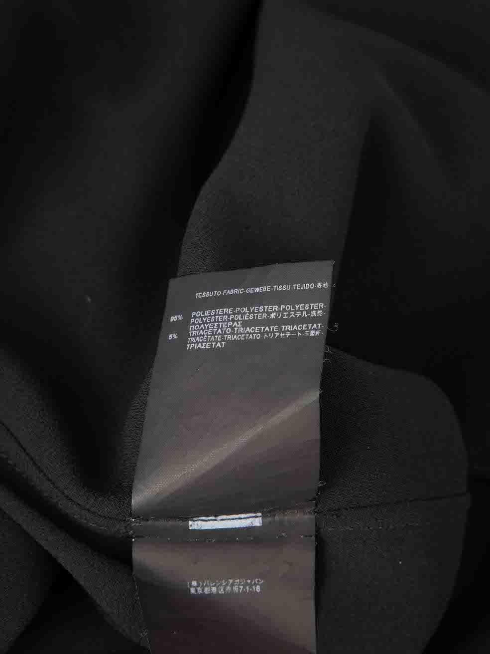 Balenciaga Black Cowl Neck Long Sleeve Dress Size S Pour femmes en vente