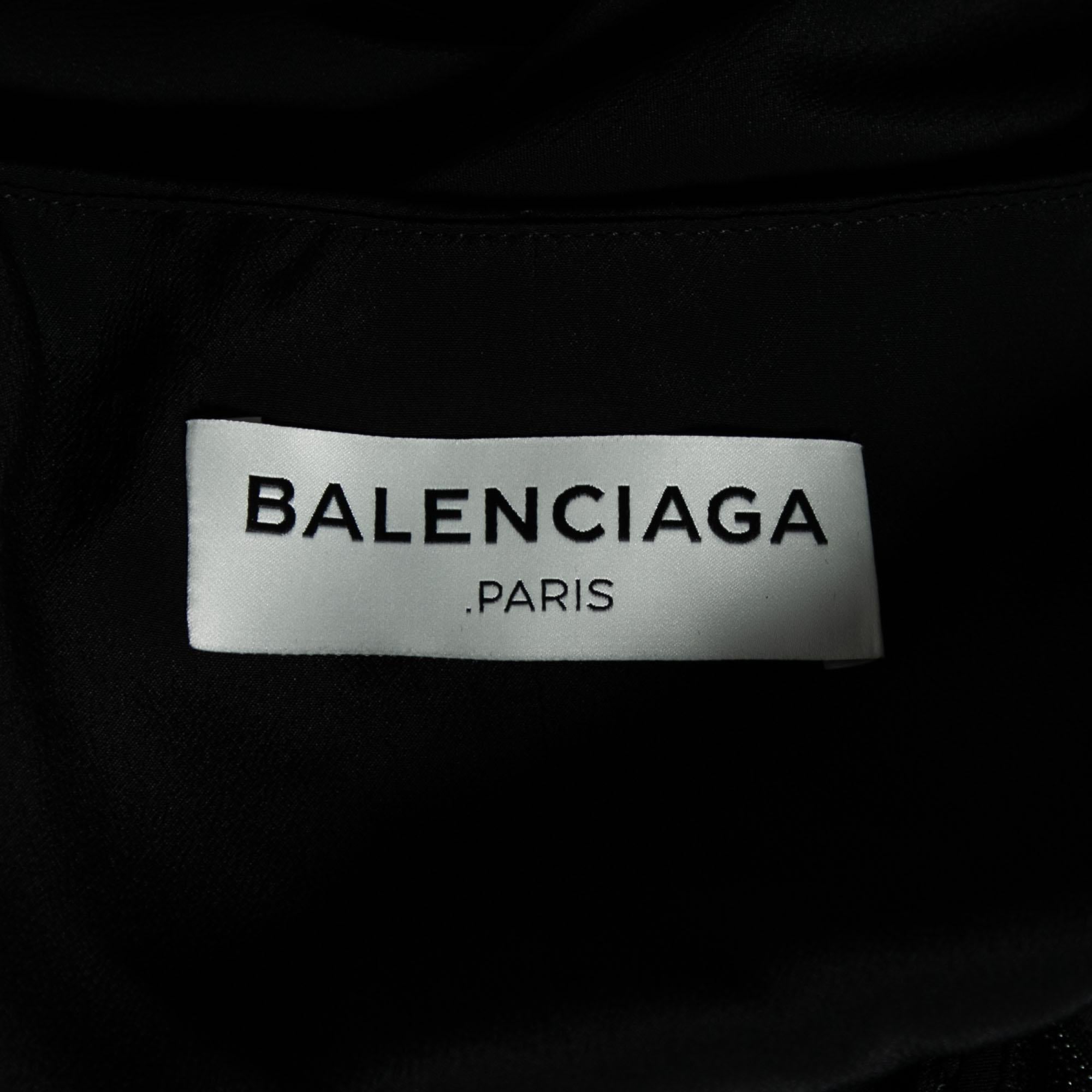 Balenciaga Black Crepe Sleeveless Slip Dress M In New Condition In Dubai, Al Qouz 2