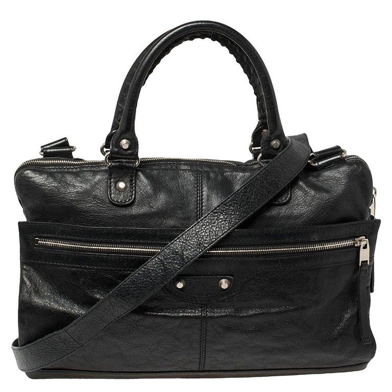 Balenciaga Black Crinkled Leather Briefcase Bag at 1stDibs | balenciaga  briefcase, balenciaga mens briefcase, balenciaga brief bag