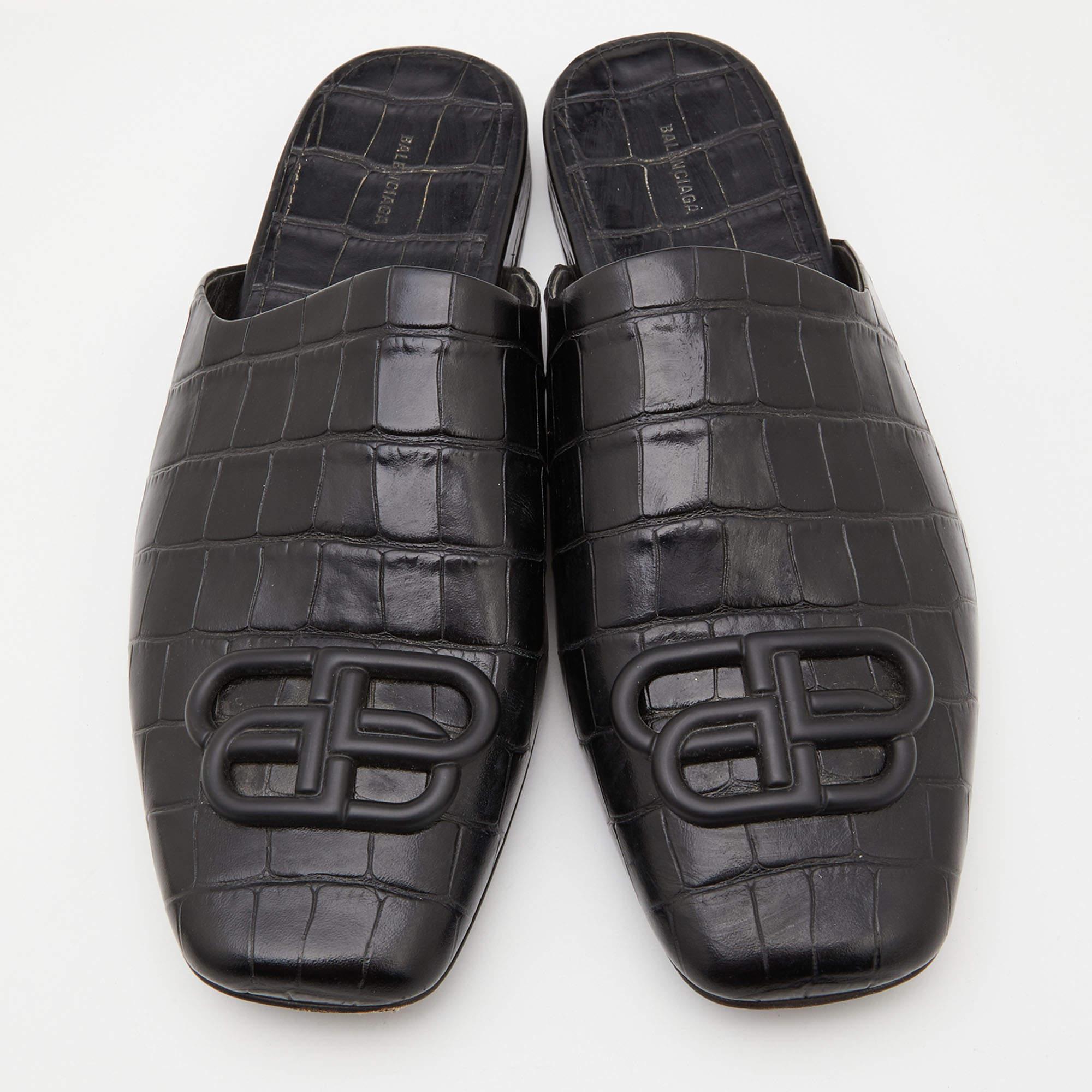 Balenciaga croc slides hotsell
