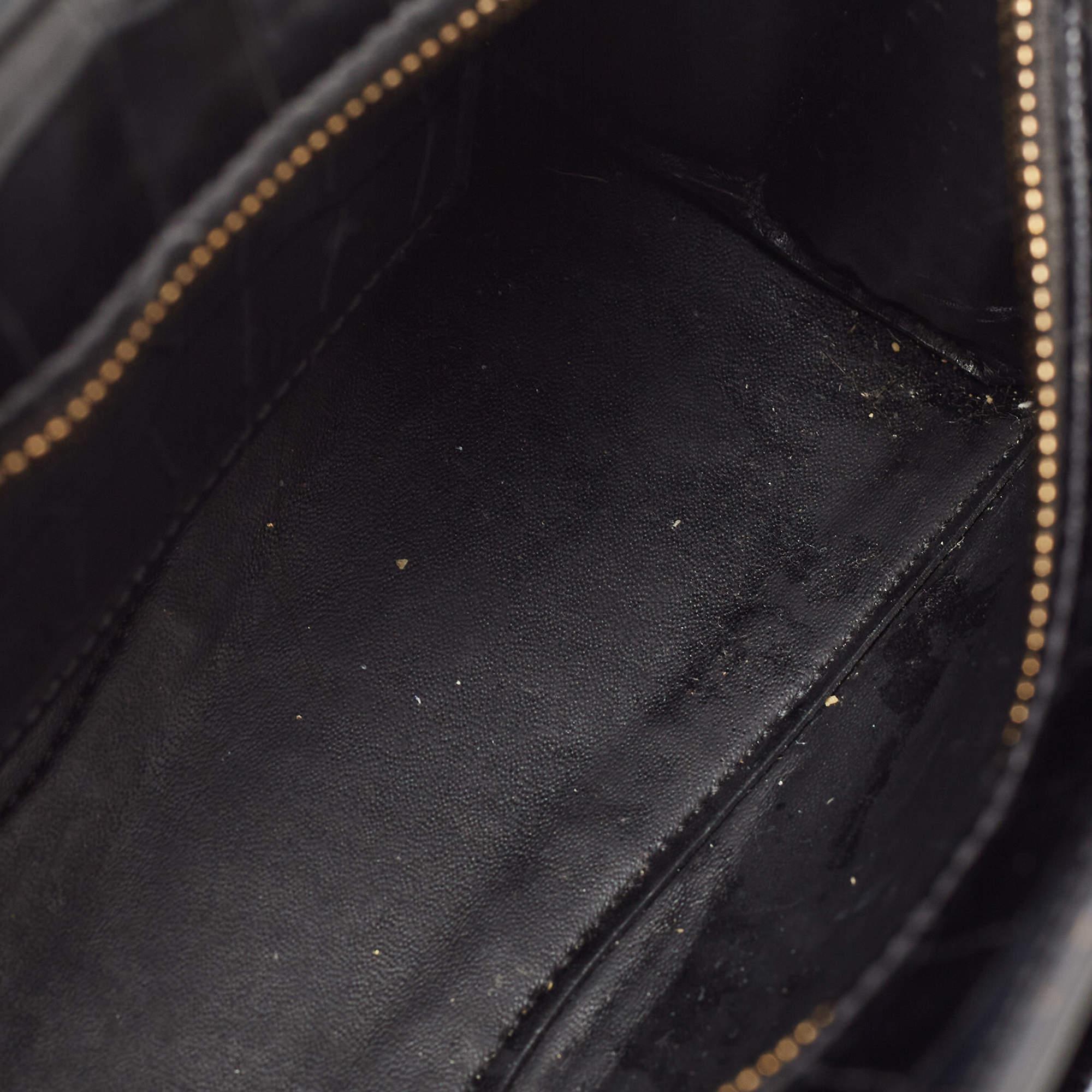 Balenciaga Black Croc Embossed Leather Mini Neo Classic Bag 7