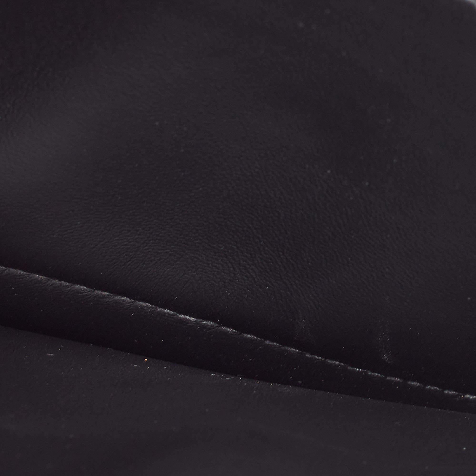 Balenciaga Black Croc Embossed Leather Small Crush Bag 8