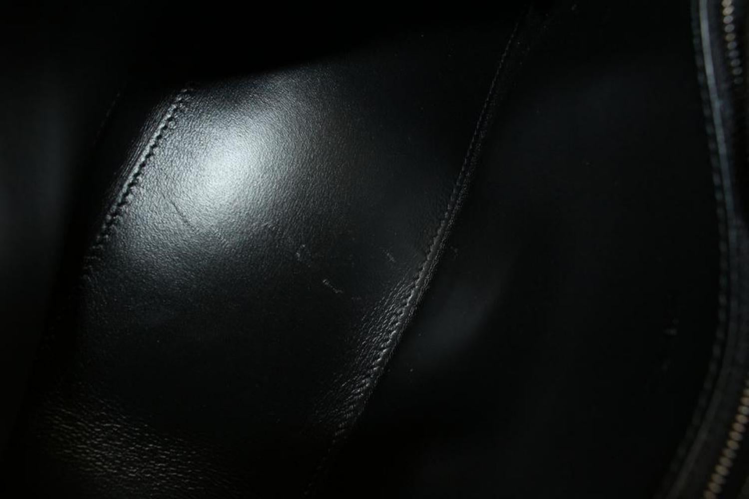 Women's Balenciaga Black Crocodile Embossed Leather Downtown Soft Hourglass XS 16BA118