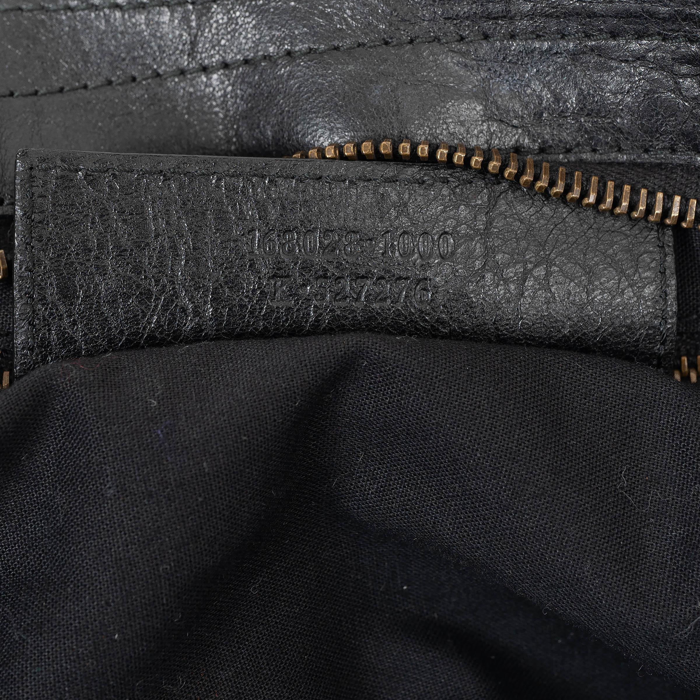 BALENCIAGA CLASSIC CITY Tasche aus schwarzem Leder in Used-Optik im Angebot 3