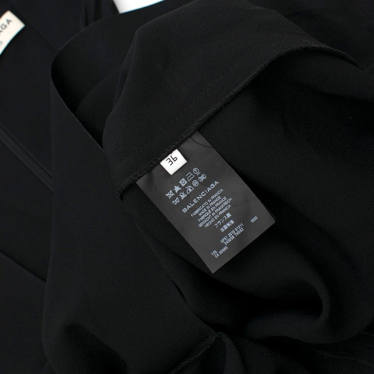 Balenciaga Black Draped Sleeveless Top - Size US 4 For Sale 2