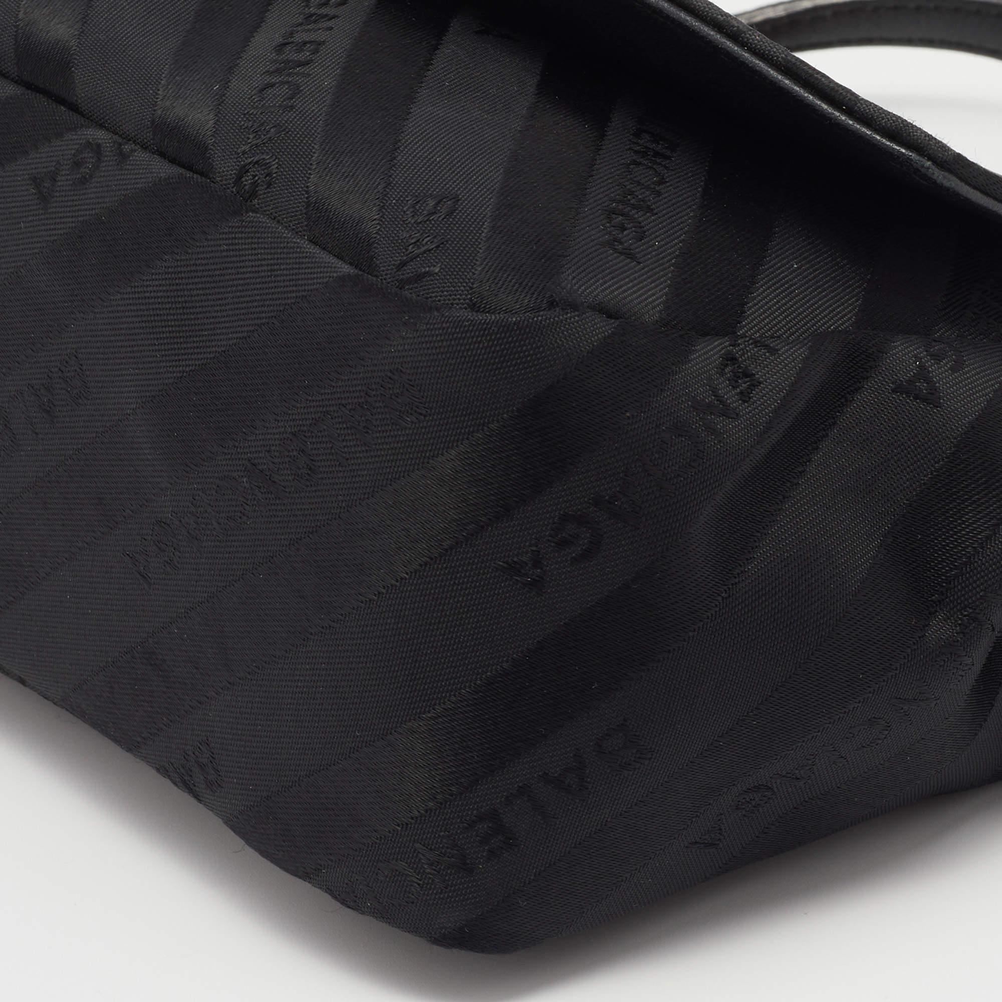 Balenciaga Black Fabric BB Chain Round Shoulder Bag 4