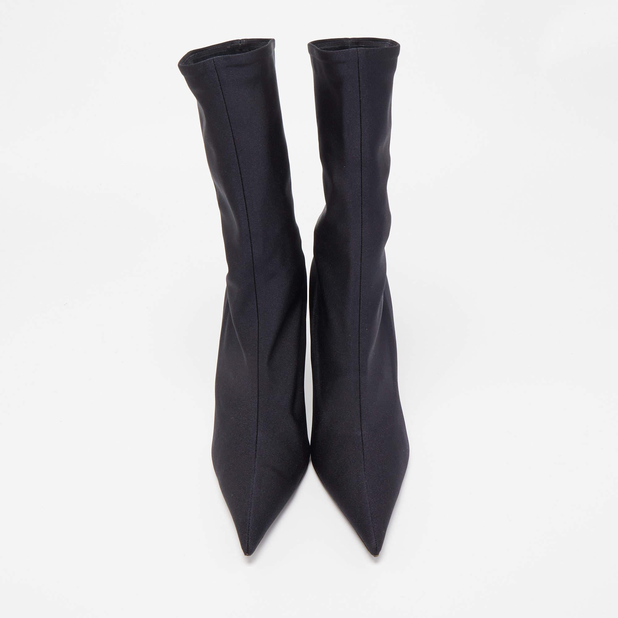 Balenciaga Black Fabric Sock Mild calf Boots  1